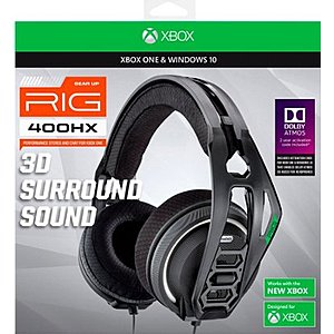 Plantronics RIG 400HX Dolby Atmos Stereo Wired Gaming Headset for Xbox X/S/One $22.50 + Free Curbside Pickup