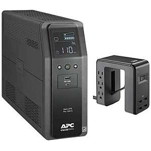 APC Back-UPS Pro BR 1350VA Pure Sine Wave Battery Backup & Surge Protector (BR1350MS) + PE6U4 Surge Protector@TD $150