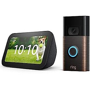 Prime Members: Ring Video 1080p Doorbell + Echo Show 5 Smart Display (3rd Gen) $65 + Free S/H