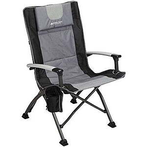 Ozark Trail High Back Folding Camping Chair w/ Headrest (Black) $25