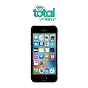 Total Wireless: 32GB Apple iPhone SE (Refurbished) + 1-Month Prepaid Service (UNL Talk / Text + 5GB LTE Data) $107 + Free S/H