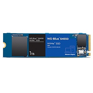 WD Blue SN550 NVMe 1TB PCI-E 3.0 x4 Internal SSD for $99.99 after promo code SSDMAY33