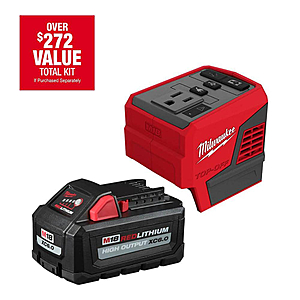 M18 18-Volt 175-Watt Lithium-Ion Powered Compact Inverter with 6.0 Ah Battery - $149