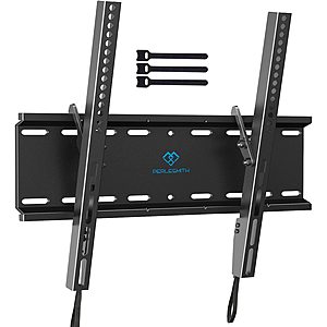 Tilting TV Wall Mount Bracket Low Profile for Most 23-55 Inch LED, LCD, OLED, Plasma Flat Screen TVs with VESA 400x400mm Weight up to 115lbs by PERLESMITH, Black $9.09