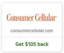 YMMV:  Capitalone rewards earn $105 back as a statement credit from consumer cellular