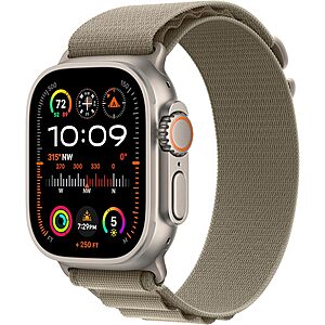 $699.00: Apple Watch Ultra 2 [GPS + Cellular 49mm] Smartwatch with Rugged Titanium Case & Blue/Black Trail Loop S/M