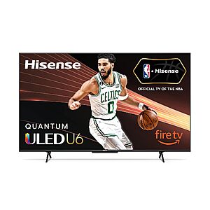 Limited-time deal: Hisense 65-Inch Class U6HF Series ULED 4K UHD Smart Fire TV (65U6HF, 2023 Model) - QLED, 600-Nit Dolby Vision, Game Mode Plus VRR, HDR 10+, 240 Motion  - $449.95