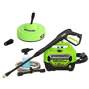 Greenworks - 1900 PSI 1.2 GPM Electric Pressure Washer Combo Kit - Green  | eBay $99