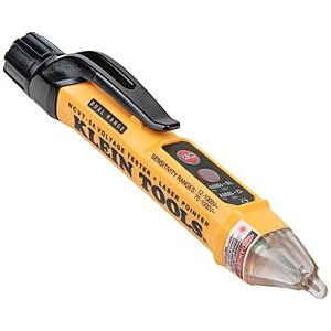 Klein Tools NCVT-5A Voltage Tester, Non-Contact Dual Range Voltage Tester Pen with Integrated Laser Pointer and Visual and Audible Alerts - $17.99