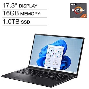 ASUS 17.3" VivoBook Laptop - AMD Ryzen 7 7730U - 1080p - Windows 11 - $599.99