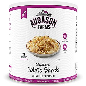 1-lb 7-oz Augason Farms Dehydrated Potato Shreds $8.15 & More