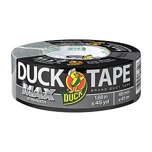 1.88" x 45-yd Duck Max Strength Duct Tape (Silver) $5 + Free Store Pickup