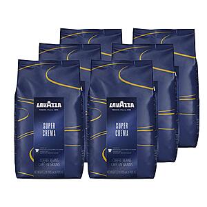 6-Pack 2-Lb Lavazza Super Crema Whole Bean Espresso Coffee Blend $71.25 ($11.88 each) w/ S&S + Free Shipping