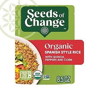 12-Pack 8.5-Oz Seeds of Change Organic Spanish Style Rice w/ Quinoa $15.45 ($1.29 each) + Free Shipping w/ Prime or on $35+