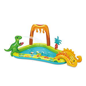 Play Day Inflatable Play Centers: 102" x 69" x 44" Dino Play Center $19.98, 95" x 69" x 47"  Rainbow Play Center Splash Pad $19.98 & More + Free Shipping w/ Walmart + or on $35+