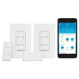 Home Depot  Lutron Caseta Wireless Smart Lighting Start Kit with Pico Remote and 2-Dimmer Switches, White $120 & more Free Shipping 12-11-18 only