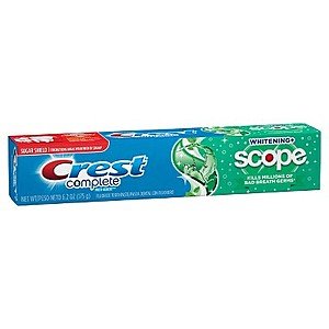 3 x 6.2oz Crest Complete Multi-Benefit Whitening + Scope Toothpaste for $2.54