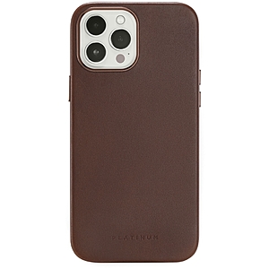 Platinum™ Horween Leather Case for iPhone 13 Pro Max and iPhone 12 Pro Max Bourbon PT-MAX13HLBO - $6