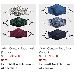 Banana Republic Factory Sale: Extra 50% Off Clearance: Adult Face Masks 3 for $3.50 & More + Free Shipping