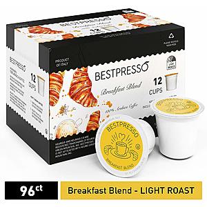 96-Count Bestpresso Coffee Single Serve K-Cups (various flavors) $20 to $24+ Free Shipping  S&S