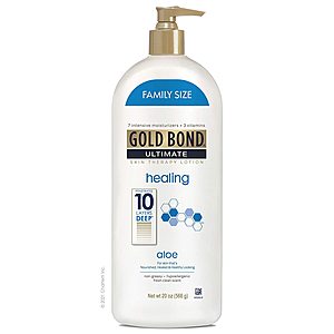 Gold Bond Ultimate Healing Skin Therapy Lotion with Aloe, Family Size, Gold Fresh, 20 Ounce - Price with Subscribe and Save $7.58