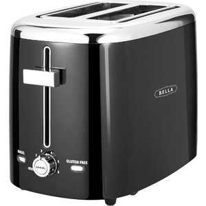 $9.99 Bella 2-Slice Extra-Wide/Self-Centering-Slot Toaster Black With Stainless Steel Accents 14829 - Best Buy - Free store pickup, or $6.99 shipping