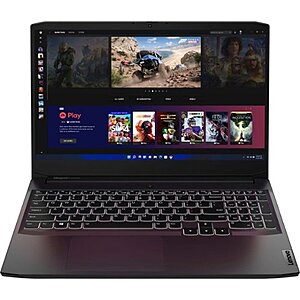 Lenovo IdeaPad Gaming 3 Laptop (Open Box): Ryzen 5 5600H, 15.6" 1080p, RTX 3050 Ti $342 + Free Store Pickup