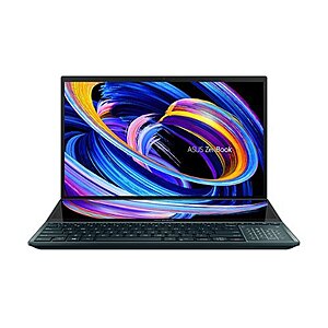 ASUS ZenBook Pro Duo 15: 15.6" 4K OLED Touch, i7-12700H, RTX 3070 Ti, 16GB DDR5, 1TB SSD $1699.99