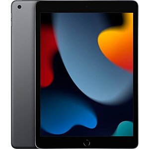 Apple 10.2" iPad 64GB, WiFi Tablet (9th Gen) $249.99