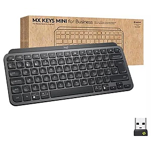 Logitech MX Keys Mini Wireless Illuminated Keyboard - Business Edition (Graphite or Pale Grey) $66.49