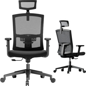 NOBLEWELL Office Desk Chair w/ 2'' Adjustable Lumbar Support $76.84
