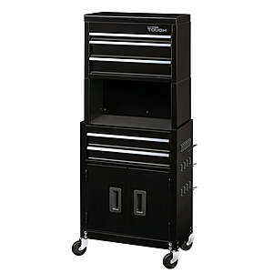 Hyper Tough 20-In 5-Drawer Rolling Tool Chest & Cabinet Combo with Riser: $99