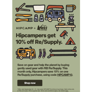Get an extra 10% off used gear from REI