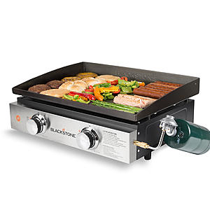 Blackstone 22″ Tabletop 2 Burner Griddle with Cover included $99.98