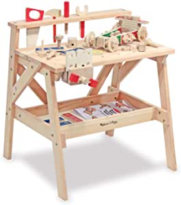 Melissa & Doug Solid Wood Project Workbench Play Building Set , Red $49 at Amazon