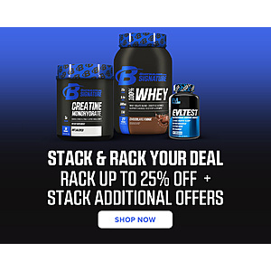 Bodybuilding Pre Black Friday Stack&Rack Deal: RACK Upto 25% off Select Items + STACK Additional Offers + F/S with $99+