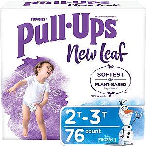 76-Count Pull-Ups New Leaf Potty Training Pants, Training Underwear (2T - 3T) + Free Shipping & More w/S&S $21.47