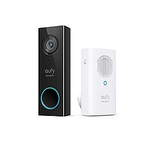 Eufy Security WiFi 2K HD Video Doorbell (Wired) + Wireless Doorbell Chime $70 + Free S/H