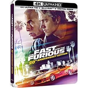 The Fast & The Furious 20th Anniversary LE Steelbook (4K UHD + Blu-ray + Digital) $13