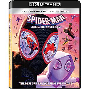 Spider-Man: Across The Spider-Verse (4K UHD + Blu-Ray + Digital) $15 + Free Store Pickup