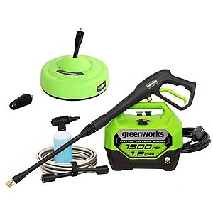 1900 PSI Greenworks 1.2 GPM Electric Pressure Washer Combo Kit $100 + Free Shipping