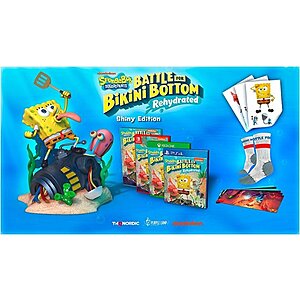 SpongeBob SquarePants: Battle for Bikini Bottom Rehydrated Shiny Edition w/ SpongeBob Figurine (PlayStation 5, PS4) $40 + Free Shipping