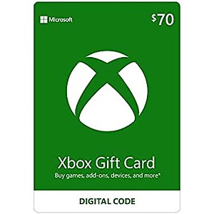 $70 Xbox Gift Card (Digital Delivery) $52