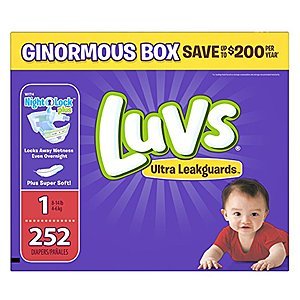 Luvs Ultra Leakguards Diapers: 216-Ct Size 2  $19 w/ S&S + Free S&H