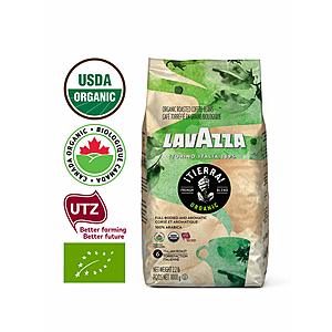 Lavazza Organic ¡Tierra! Whole Bean Coffee Blend, Light Roast, 2.2 Pound ss/5% -- $12.6