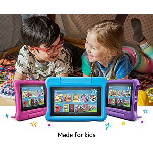 Fire 7 Kids Tablet, 7" Display, 16 GB, Blue Kid-Proof Case for $59.99