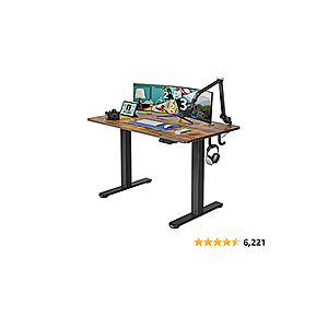 FEZIBO Height Adjustable Electric Standing Desk, 48 x 24 Inches Stand up Table - $122.99