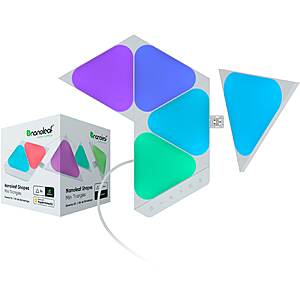 Nanoleaf Shapes - Mini Triangles Smarter Kit (5pk) - Multicolor $49.99