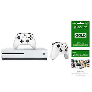 Xbox One S 500GB Bundle + Extra Controller + 3 Months Xbox Live + 3 Months Game Pass $199.99