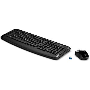 HP Wireless Keyboard / Mouse Desktop Combo 300 With Nano USB Receiver + Free Shipping $10.99